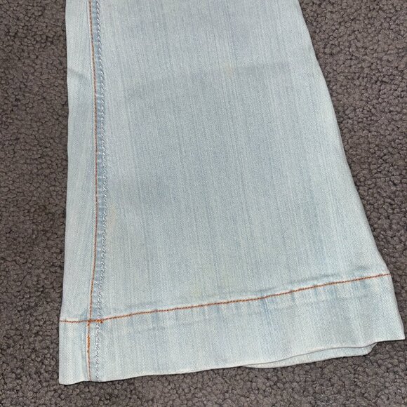 PARIS HILTON "That's Hot" HIP HUGGER LOW RISE BIG BELL LIGHT WASH Y2K JEANS - 28 - Picture 5 of 15